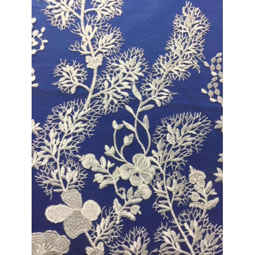 Mesh Flower Lace Embroidered Fabric