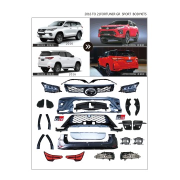2016 Fortuner actualizado al kit de cuerpo Fortuner GR Fortuner para accesorios 4x4