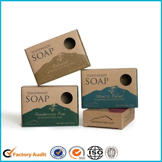 Kraft Paper Handmade Soap Packaging Box Printed