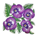 Patch bordado perfeito do Pansy do jardim de Unique Garden