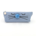 Popular cat plush nose cute canvas pencil case