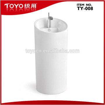 popular design best price modern design nano ceramic 1pc pedestal basin or sink