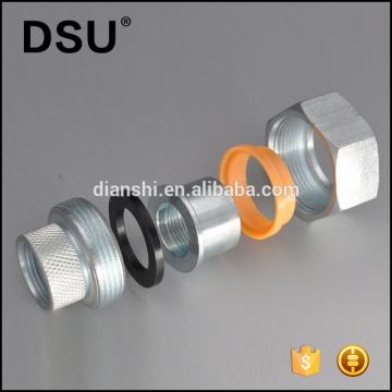 Steel type male and female thread dielectric union