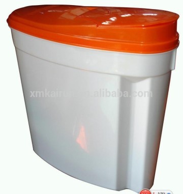 6kg Food Grade Oval Shape Plastic PET Dog Food Barrel Container