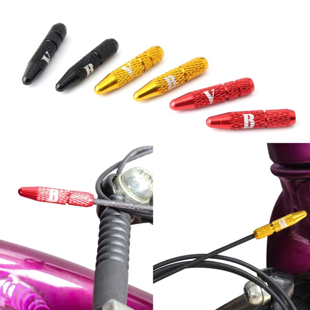 Aluminum Alloy Bicycle Brake Shifter Inner Cable Tips Crimps Cycling Shift Derailleur Tail Wire Inner Cable End Cap Cover Gear