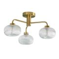 Ceiling light striped glass lampshade