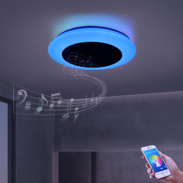 RGBW لون تغيير مكبر صوت Bluetooth LED ضوء سقف الموسيقى