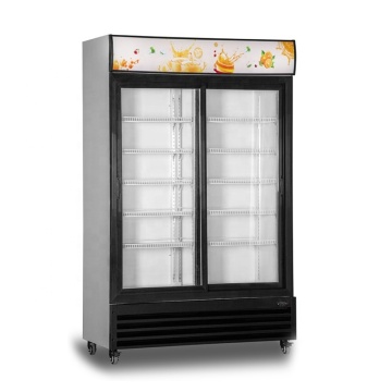 Three Glass Door Commercial Display Refrigerator for Beer and Beverages
