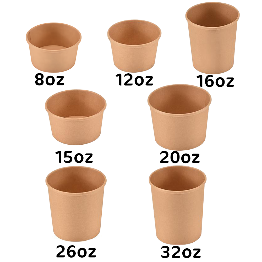 Leakproof Disposable Recyclable Kraft Paper Cup