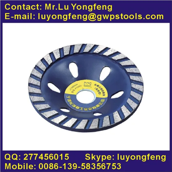 Diamond cup grinding wheel (turbine type)