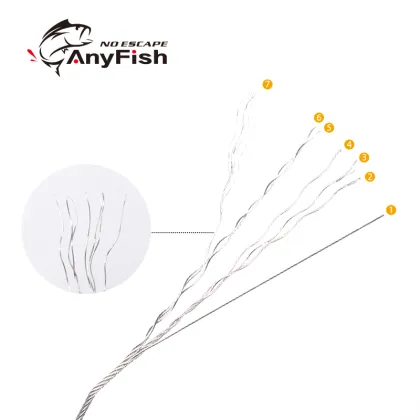 ANYFISH Steel Wire Fishing Line 7*7 Strands for Deep Sea Bream and Tuna