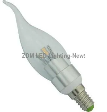 360degree 3w dimmable E12 E14 led candle light