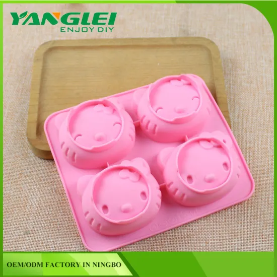 cute cat silicone cake mold
