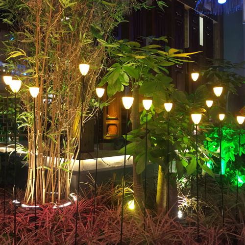 Luz de jardín led de fibra óptica decorativa de paisaje