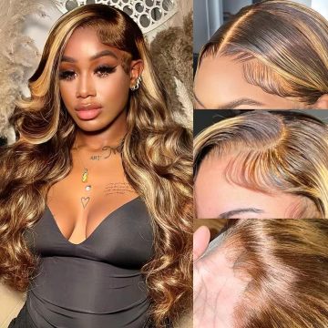 4/27 13x4 Body Wave Boder Lace Pelera delantera