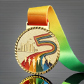 Manufacturer Custom 3D Activity Medals and Awards Die-Cast Metal Medal Bar Badges-Brass Silver Wood with Ribbon