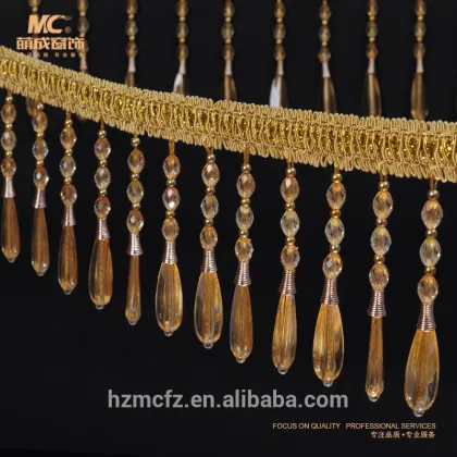 Decorative Fringe Home Furnishing,Small Wooden Beaded Trims