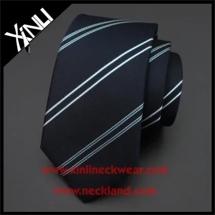 Stripe Pattern Jacquard Woven 100% Silk Necktie China Wholesale Products