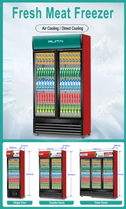 RUITAI Commercial Horizontal Fridge Cooler Refrigerator Showcase