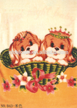 children blanket,baby's blanket with three dog degins, goods quality