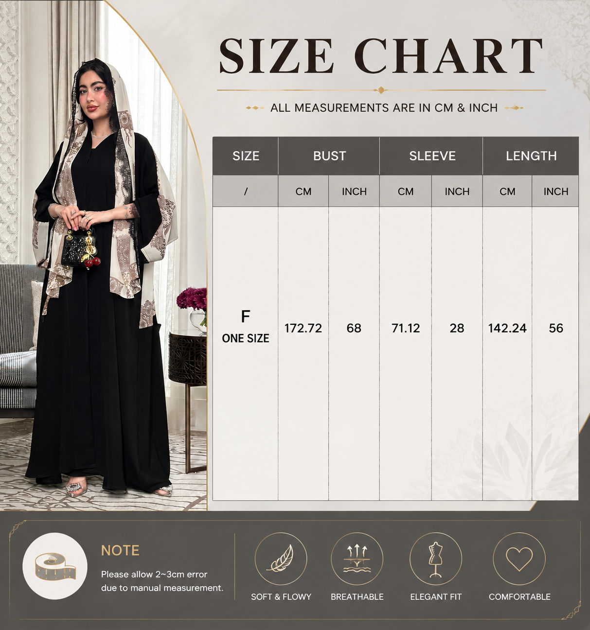 Ice Silk Lace Open Abaya