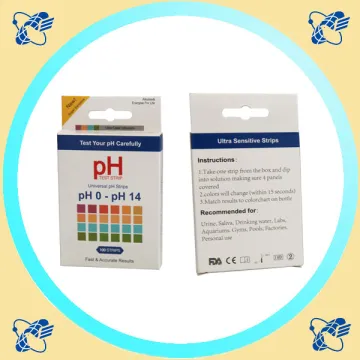 pool water ph testing, rapid accurate test strip 0-14