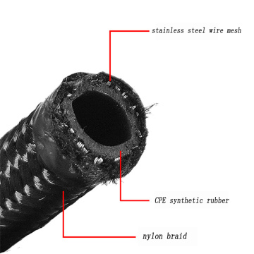 AN6 high temperature braided oil cooler tubing