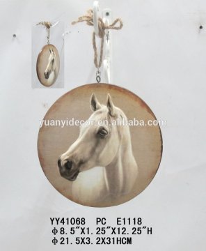anqitue horse wooden handicrafts hanger for wall decoration, embossed hanger