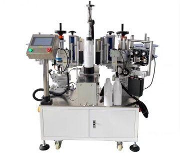 Semiautomatic Double Sided Labeling Machine for Special-Shaped Polygonal Bottles