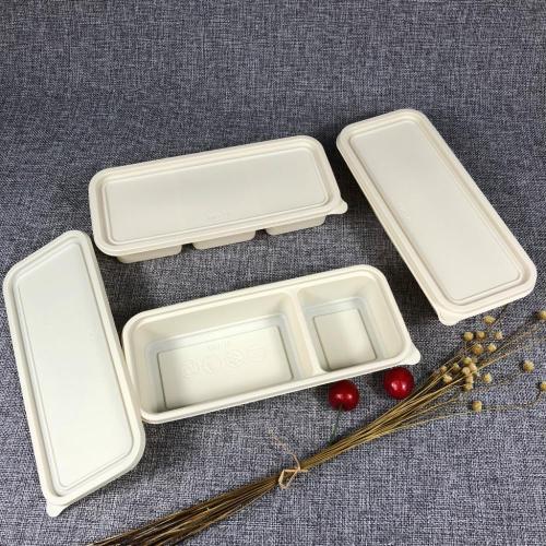 100% compostable wheat straw fiber pulp food container