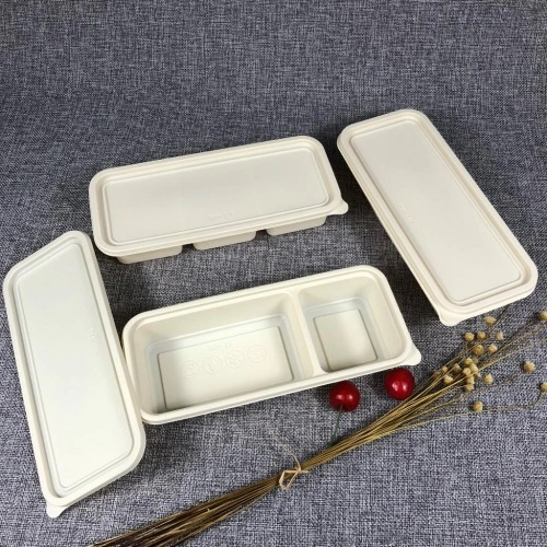 disposable paper pulp lunch box wheat