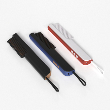 Rotating Electric Hair Brush with Anti-Scald Design, USB Charging, and Lanyard