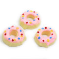 Hot Selling Mini Donut Hars Cabochon Plat Zoete Voedsel Donut Handgemaakte Craft Decor Kralen Charms Haarspeld Ornamenten