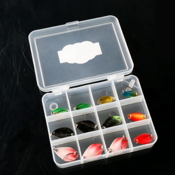 2g Metal Spoon Fishing Lure Kit - 12 Pcs/Kit with Spinners and Bait