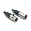 Male Female Soldering Mini XLR Microphone Cable Connector