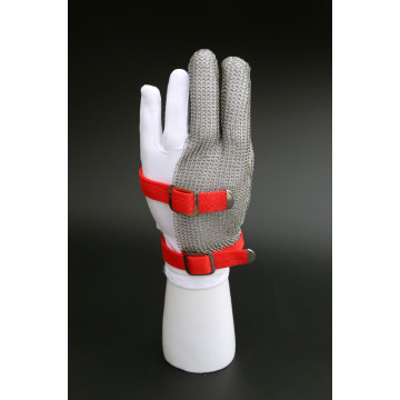 Ring mesh handschoenen-drie vinger
