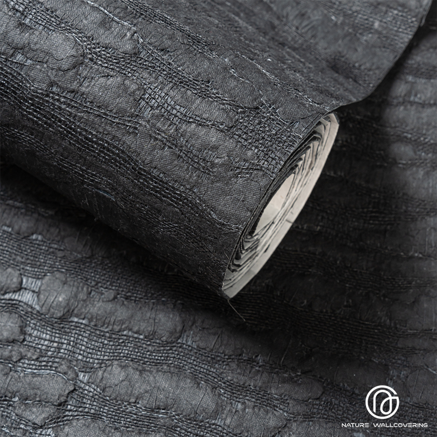 ورق حائط سحابة من النباتات المصنوعة يدويًا باللون الأسود من سبج