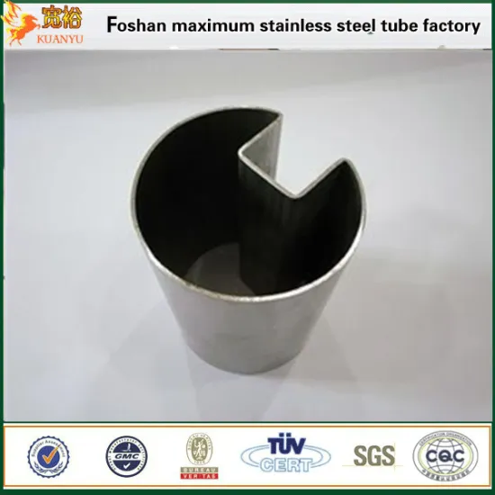 Stainless steel handrail slot pipe 304 welded inox tubing
