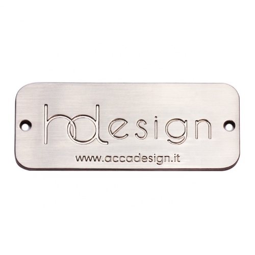 Custom Handbags Brush Nickle Metal Nameplate