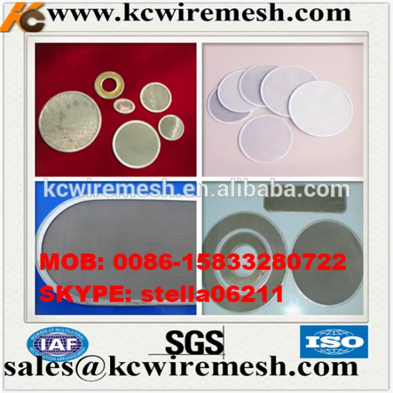 Manufacture!!!!!!!! KanChen senke copper wire mesh filter disc ,phosphor bronze wire mesh filter disc