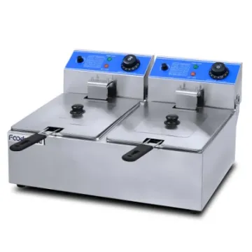 Industrial Deep Fryer Food Processing Machine 2 Tank 2 Basket Electric Fryer