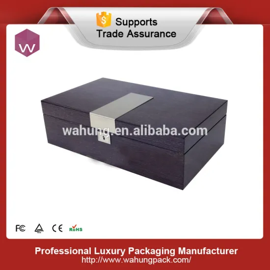 luxury wooden jewellery box storage with metal