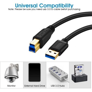Montagem de cabo USB Cabo de impressora USB 3.0