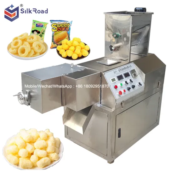 Hot Sale Ice Cream Corn Puffing Machine | Hollow Tube Pop Corn Puffed Machine | Corn Puff Snack Extruder