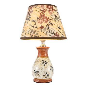 European Antique Style Ceramic Table Lamp for Hotels/Coffee Bars
