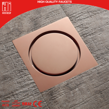 HIDEEP Bathroom Accessories Rose Gold Floor Drain Full Copper Deodorant Floor Drain