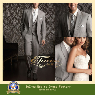 Custom Make Fashion Grey Groom Wedding Suit for Men (MS-02)