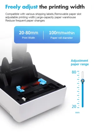 ZJ-8610 Shipping Label Printer - Thermal Sticker Label Printer Machine