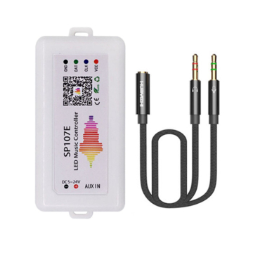 Muziek gesynchroniseerde LED-controller Dimmer voor DC 5V 12V 24V adresseerbare strip met ingebouwde microfoon BT SP107E