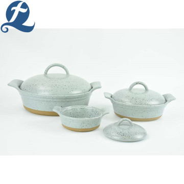 Ceramic Baking Trayl Stoneware Handles Bakeware With Lid